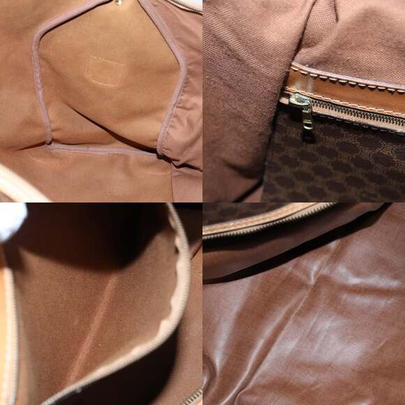 CELINE Macadam Canvas Boston Bag Pvc Leather Brown - Picture 13 of 13